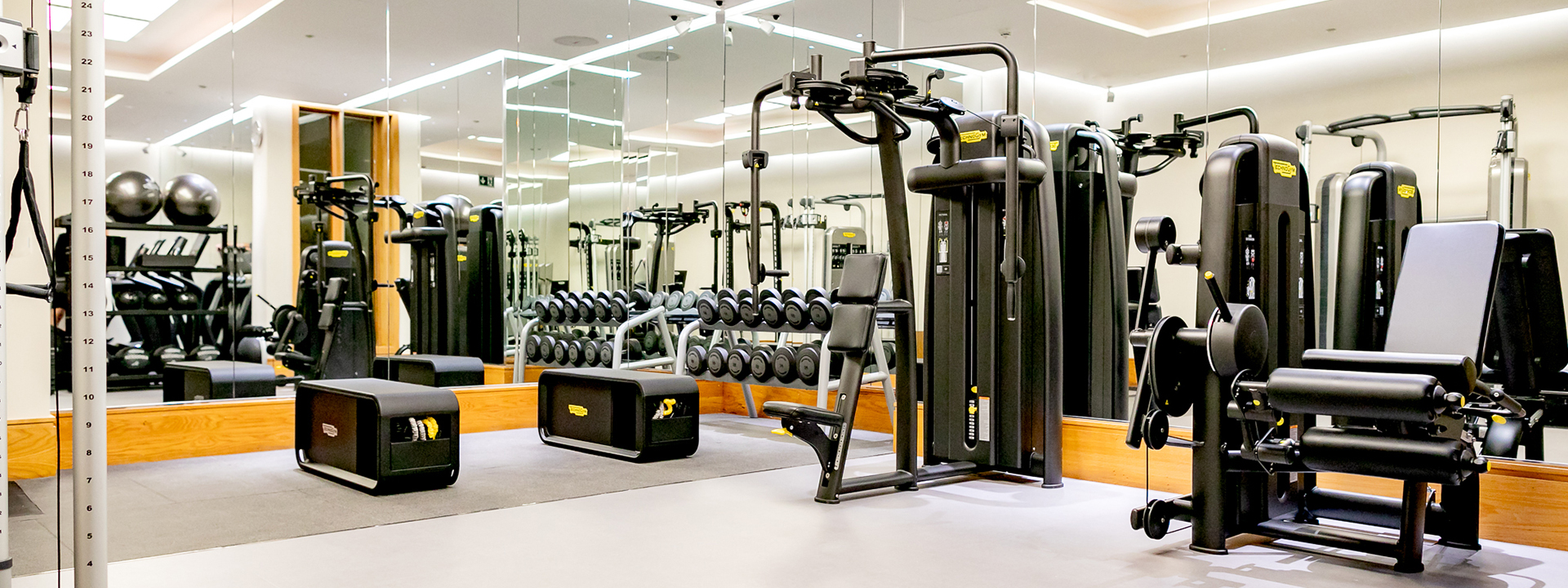 The Connaught Fitness Center with exercising machines