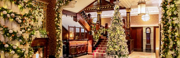 The Connaught Christmas decorations in the lobby