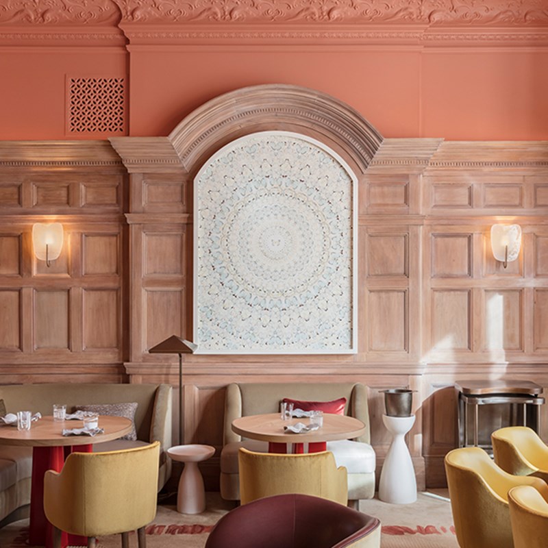 Interior of Hélène Darroze restaurant at The Connaught in Mayfair