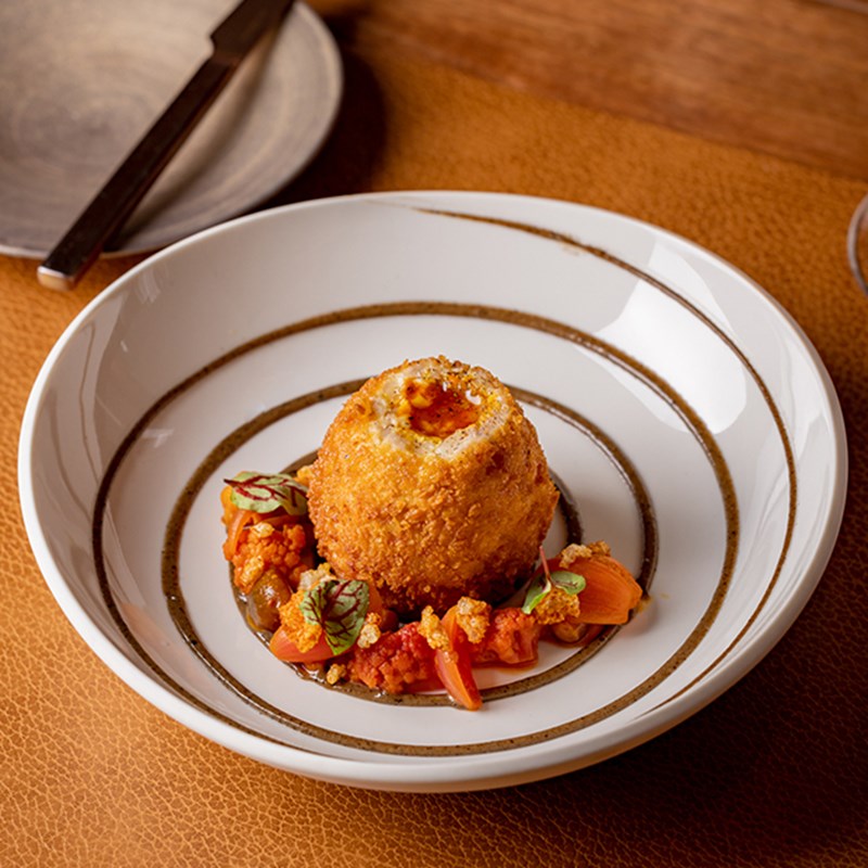 Scotch Egg at The Connaught Grill