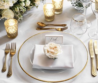 The Connaught wedding table details